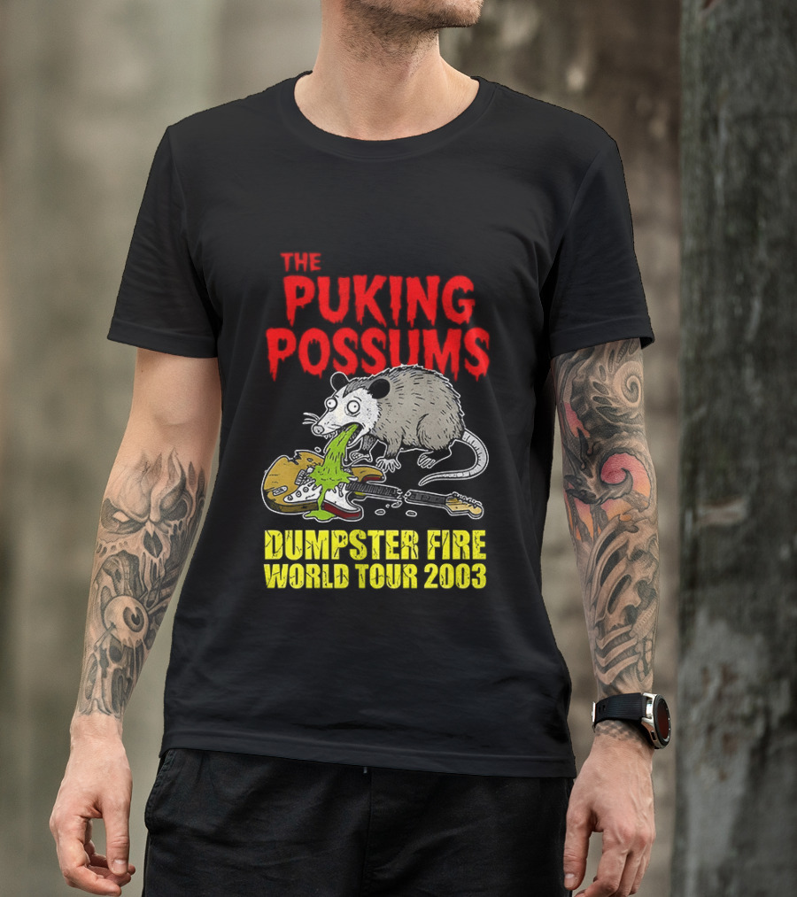 The Puking Possums Dumpster Fire World Tour 2003 Puking Possum T-Shirt