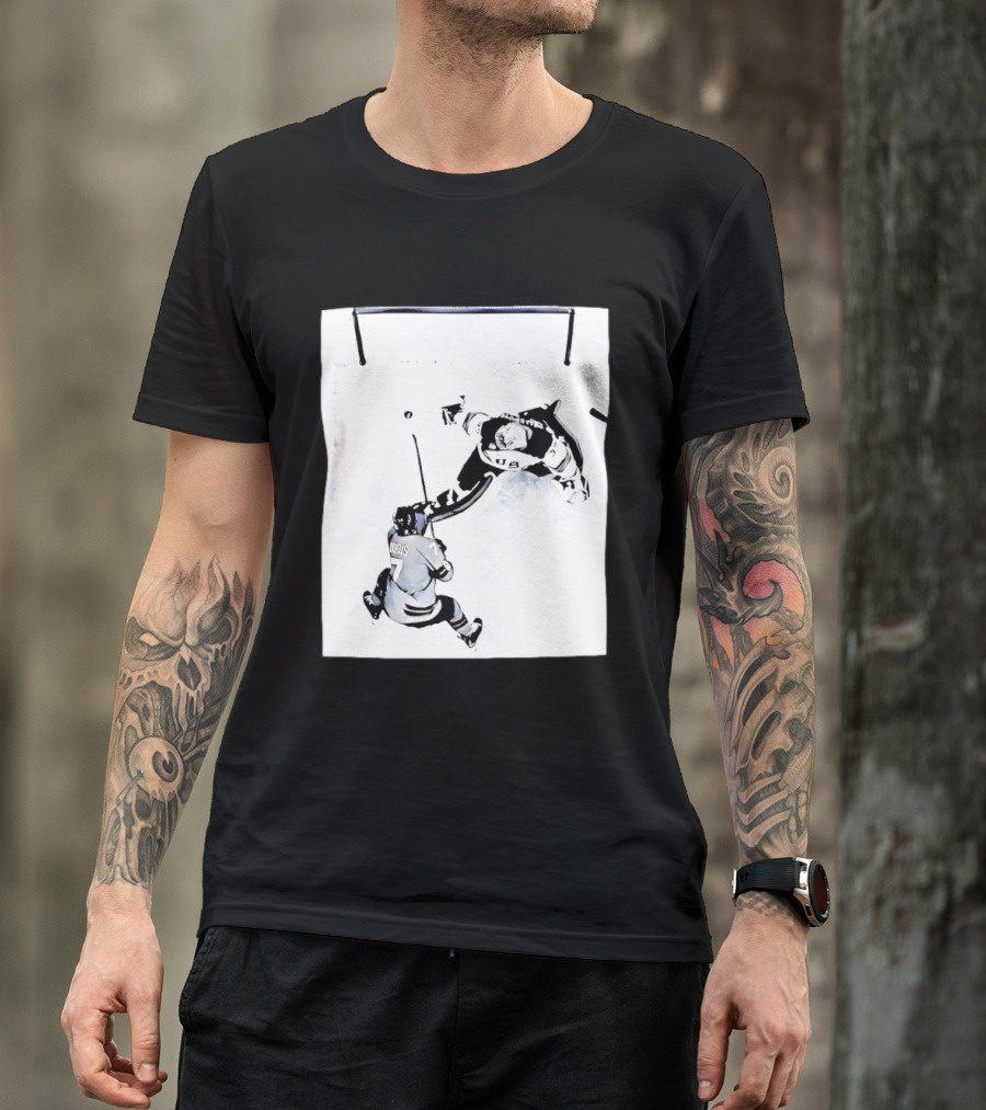 Connor Hellebuyck USA Olympic Gold Medal Win Hockey Action T-Shirt