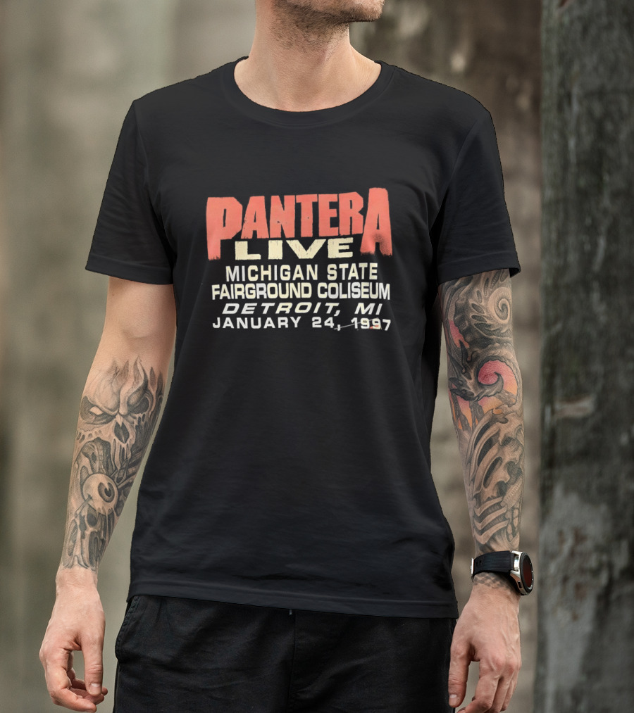 Pantera Live Michigan State Fairground Coliseum Detroit January 24 1997 T-Shirt