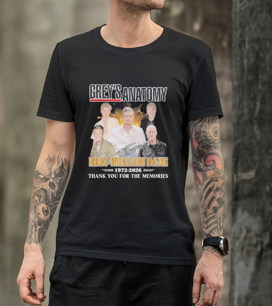 Eric William Dane Grey's Anatomy Thank You For The Memories T-Shirt