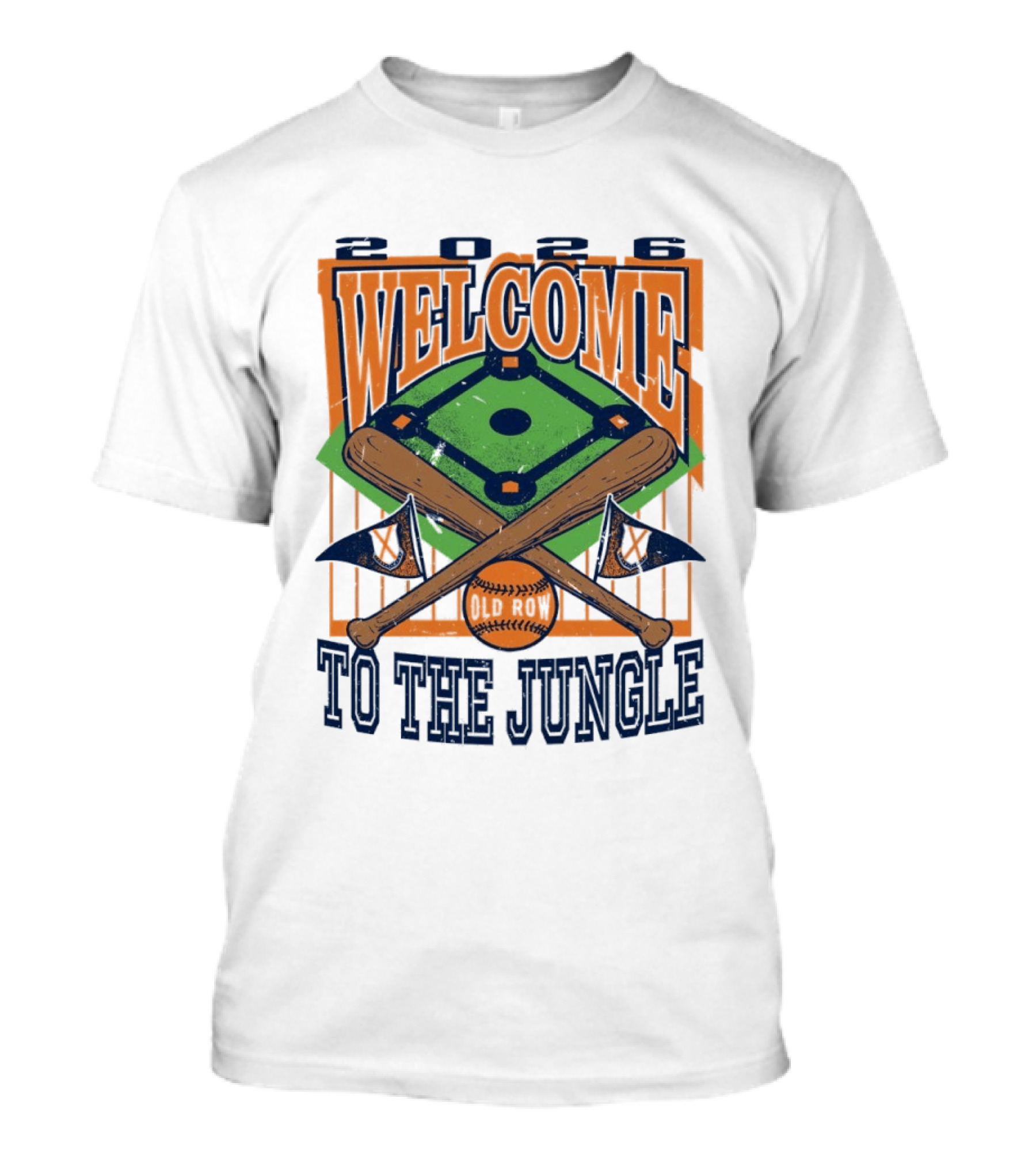 Auburn Tigers 2026 Welcome To The Jungle Baseball Field And Crossed Bats T-Shirt
