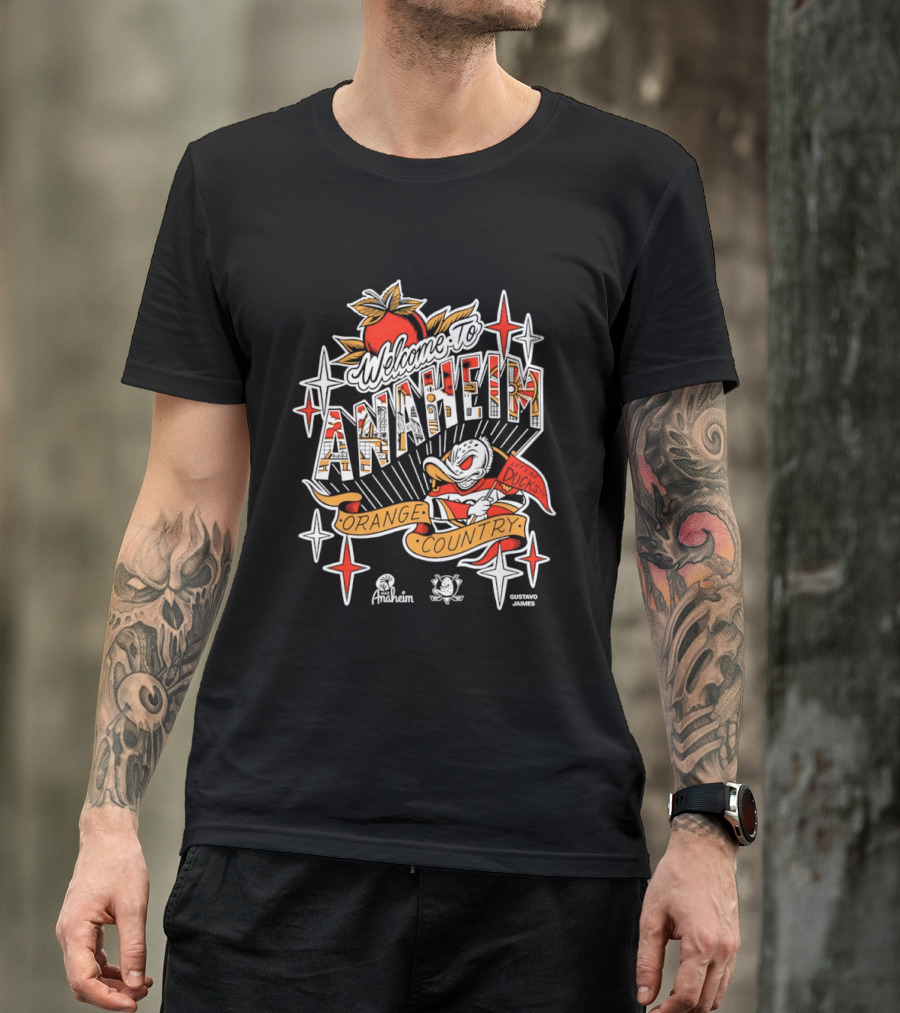 Welcome To Anaheim Ducks Orange County Disney Collaboration T-Shirt