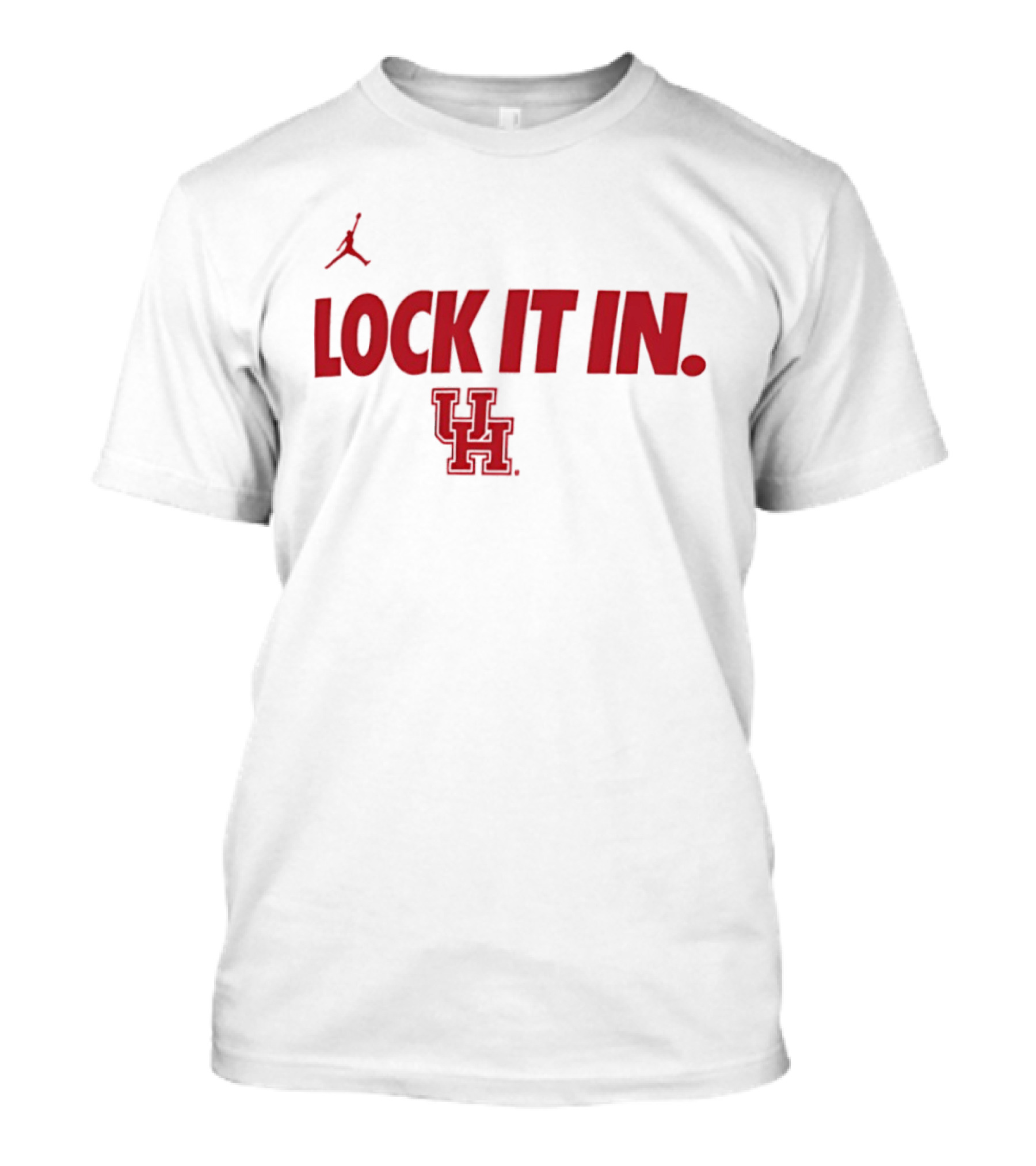 Lock It In Houston Cougars Basketball Jumpman T-Shirt