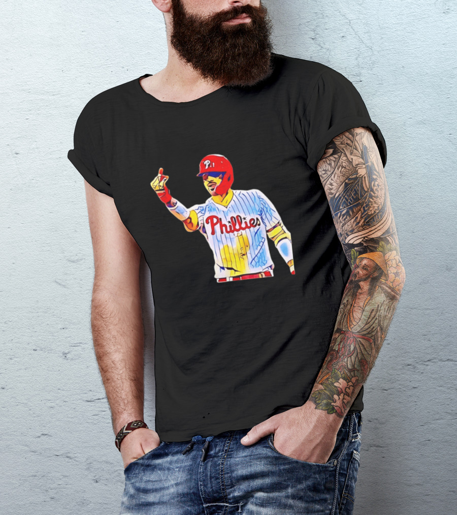 Philadelphia Phillies Nick Castellanos Gesture Baseball Moment T-Shirt