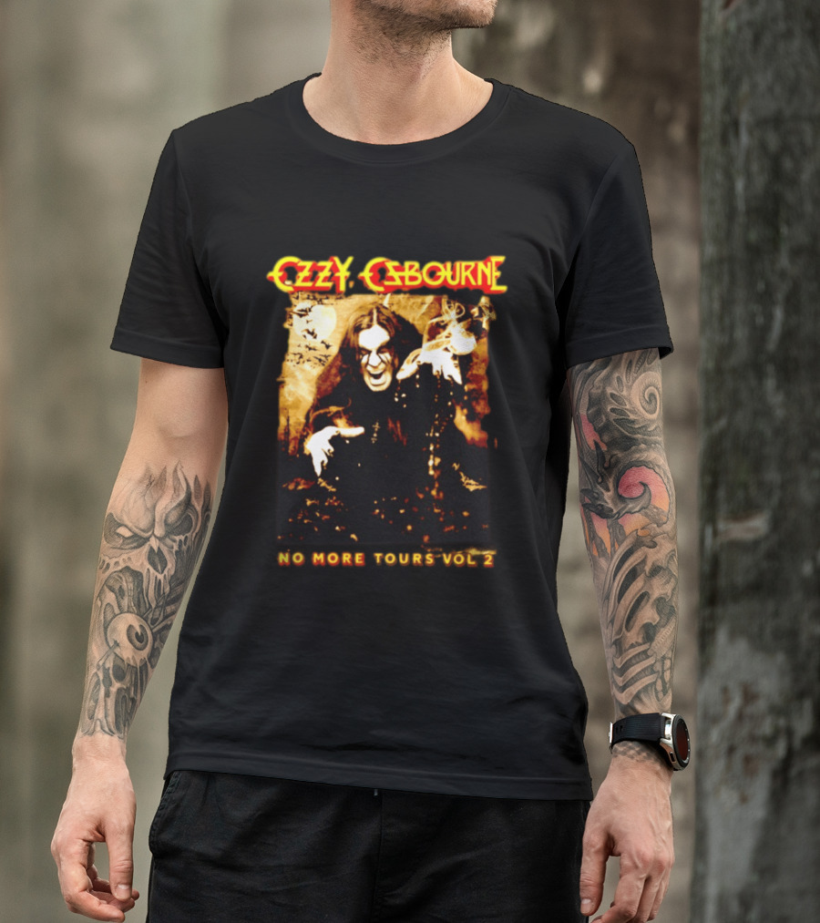 Ozzy Osbourne No More Tours Vol 2 Bats Full Moon Smoke Halloween T-Shirt