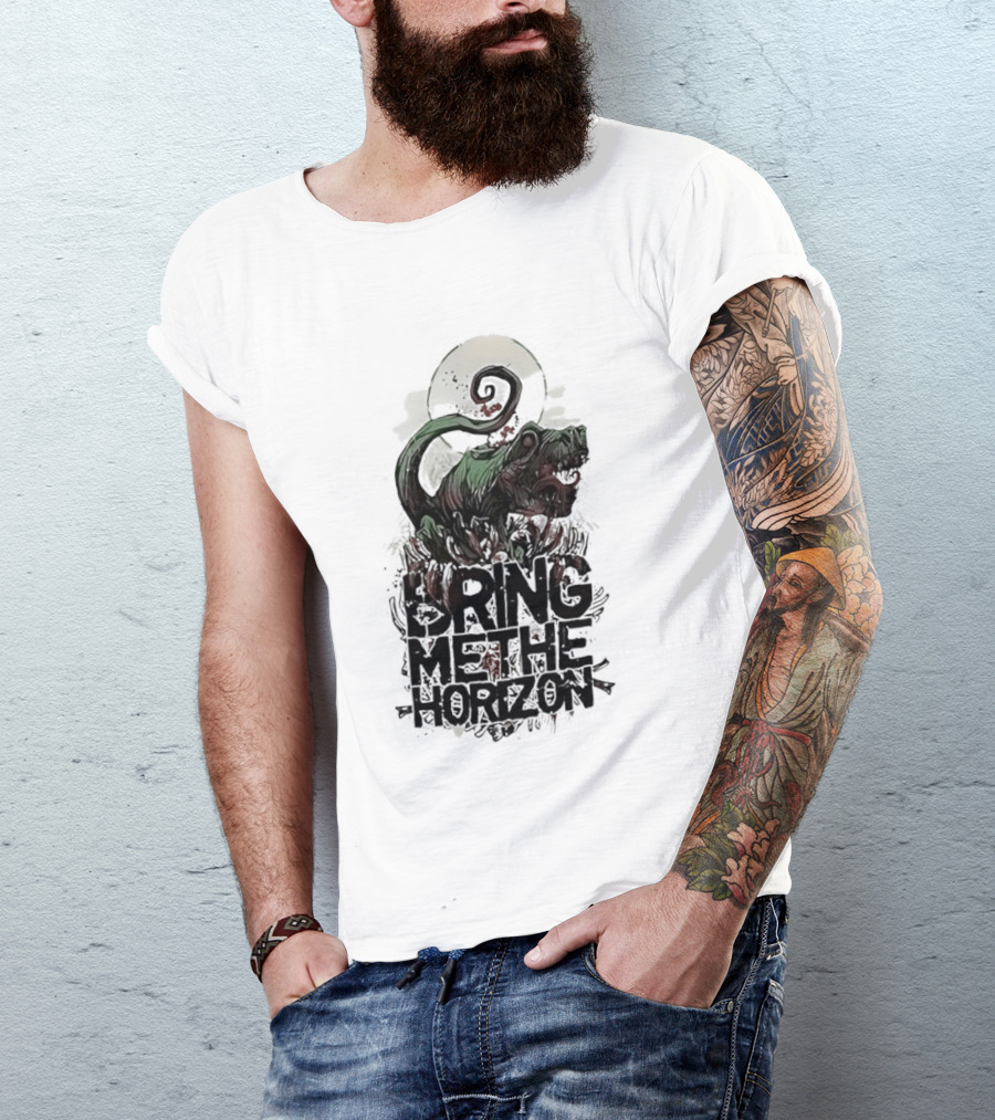 Dinosaur Bring Me The Horizon Spiral Tail T-Shirt
