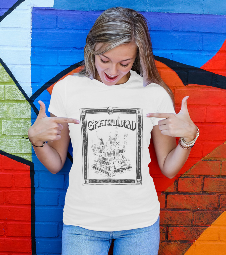 Grateful Dead 1980's Tour House Of Cards Concert T-Shirt