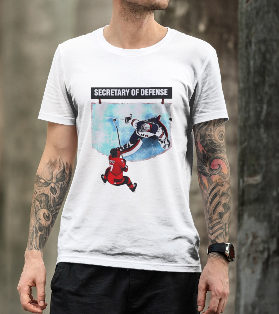 Secretary Of Defense USA Hockey Goalie Epic Save Faceoff T-Shirt