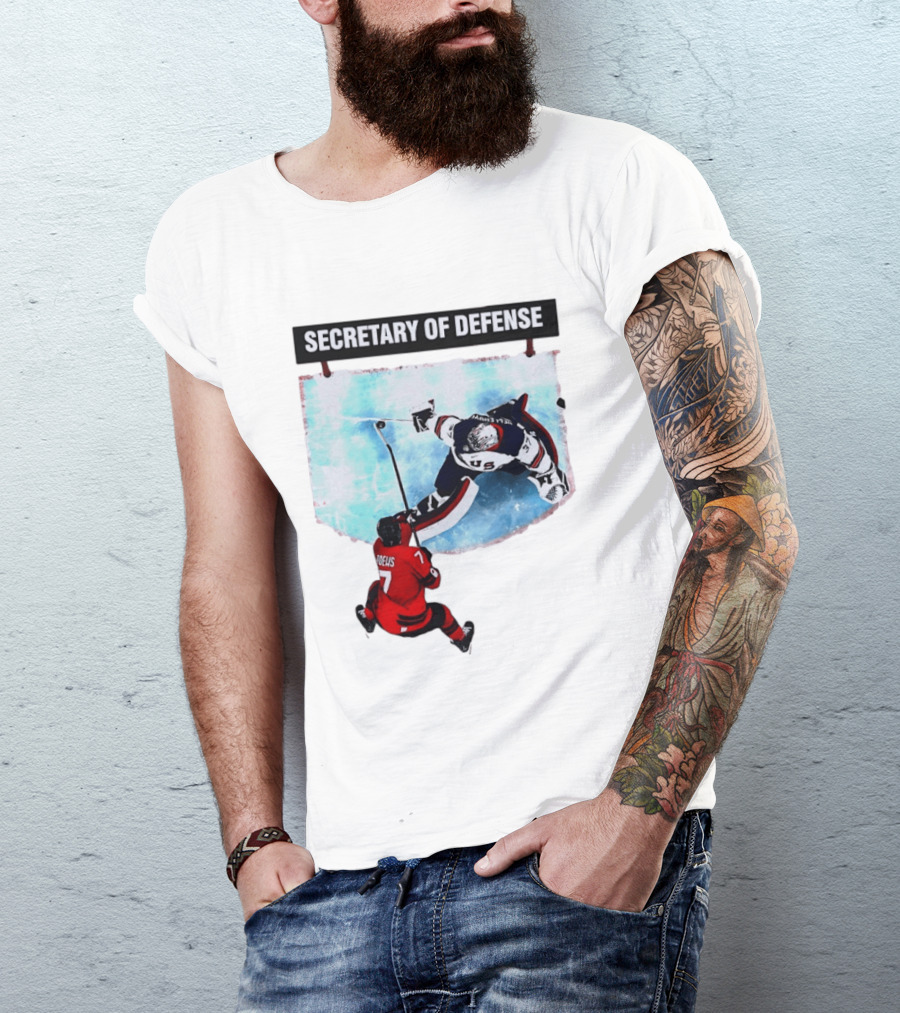 Secretary Of Defense USA Hockey Goalie Epic Save Faceoff T-Shirt
