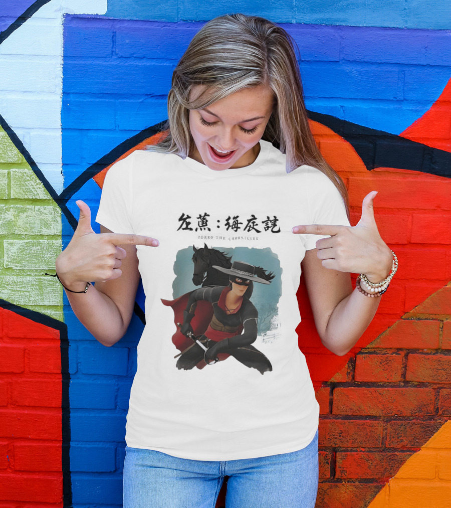 Zorro The Chronicles Heroic Adventure And Black Horse T-Shirt