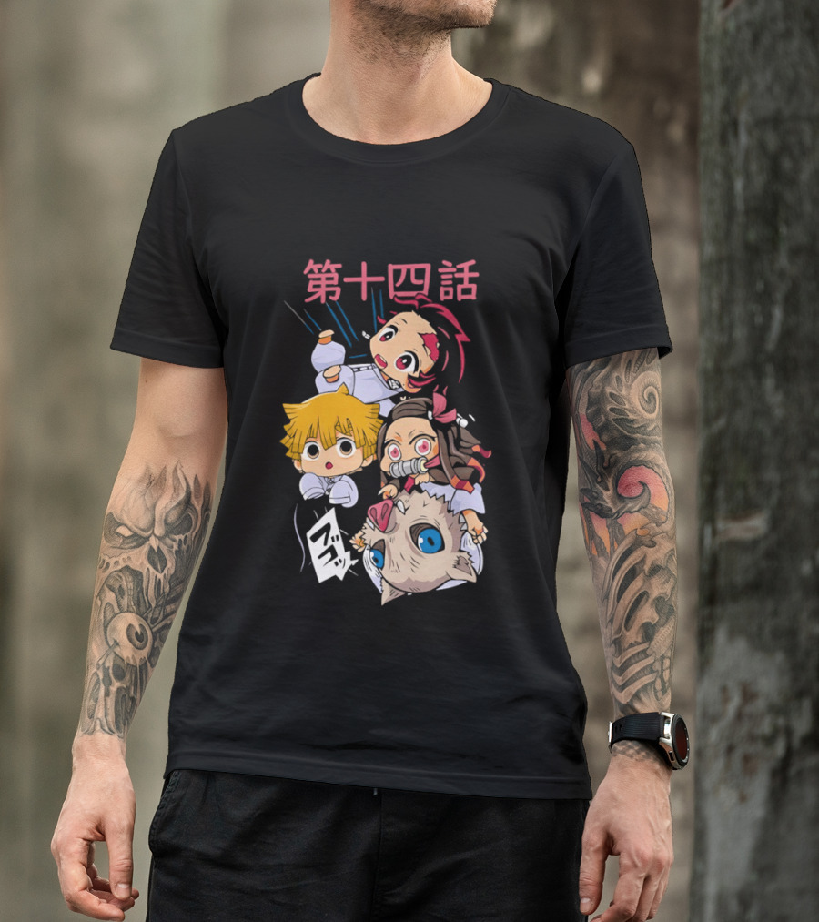Chibi Anime Characters Playful Expressions T-Shirt