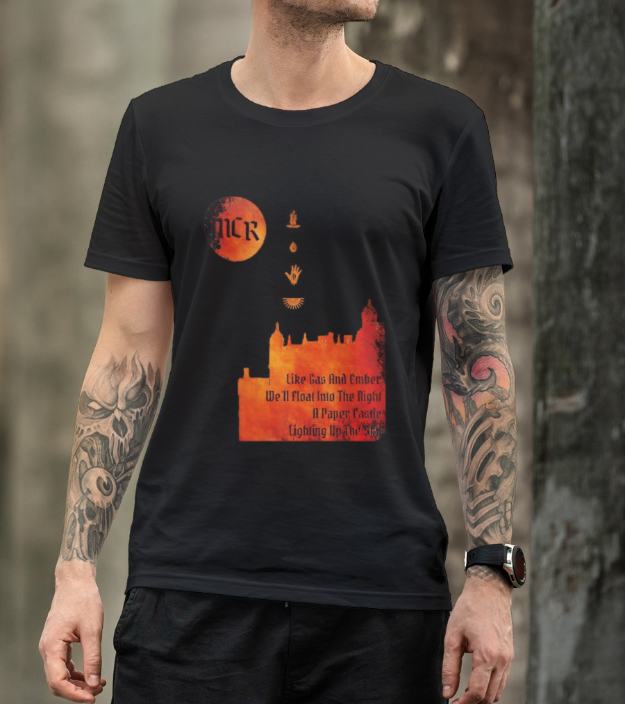 MCR Like Gas And Ember We'll Float Into The Night A Paper Castle Lighting Up The Sky T-Shirt