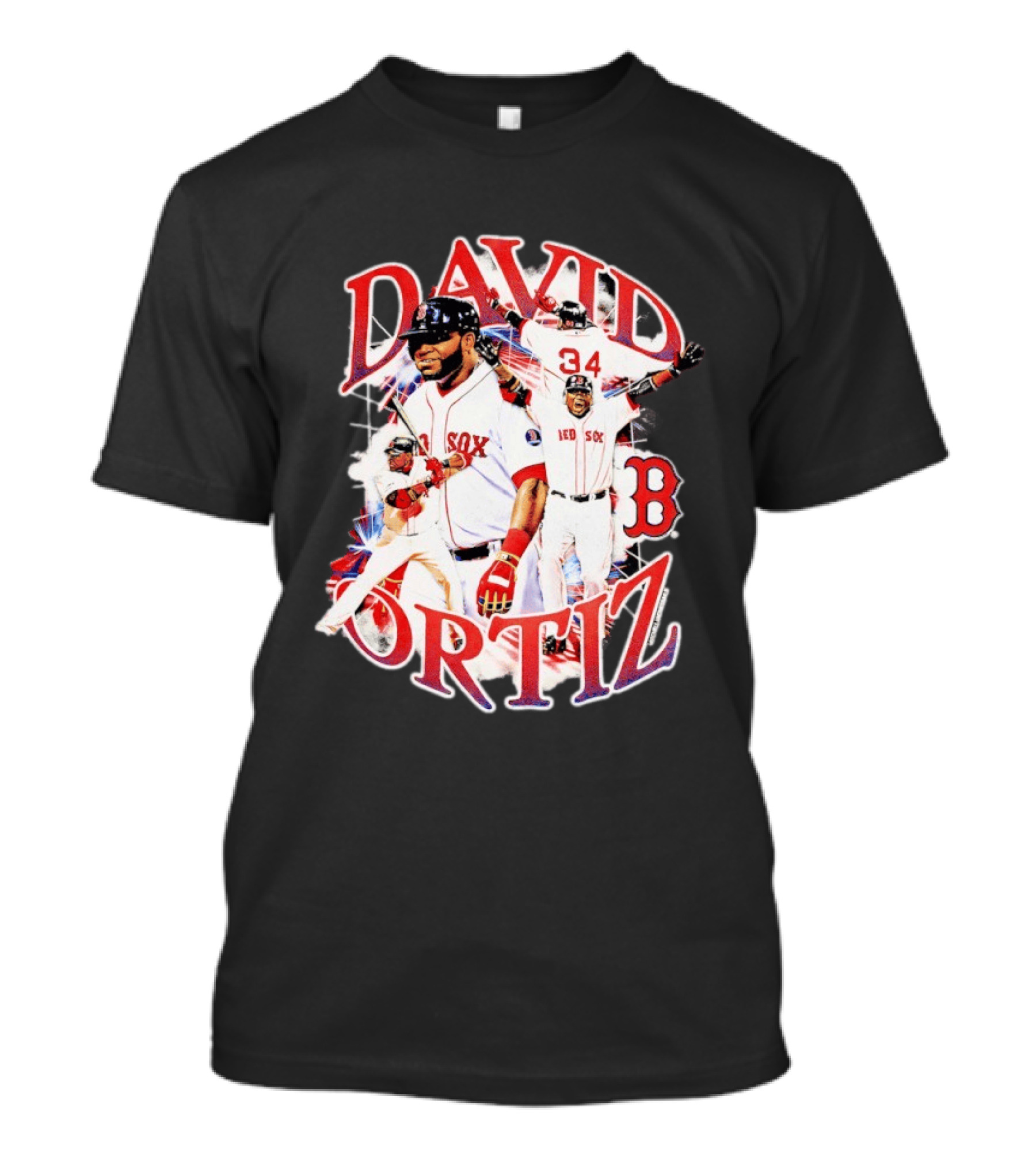 David Ortiz Boston Red Sox Legendary Collage 34 Red Sox B T-Shirt