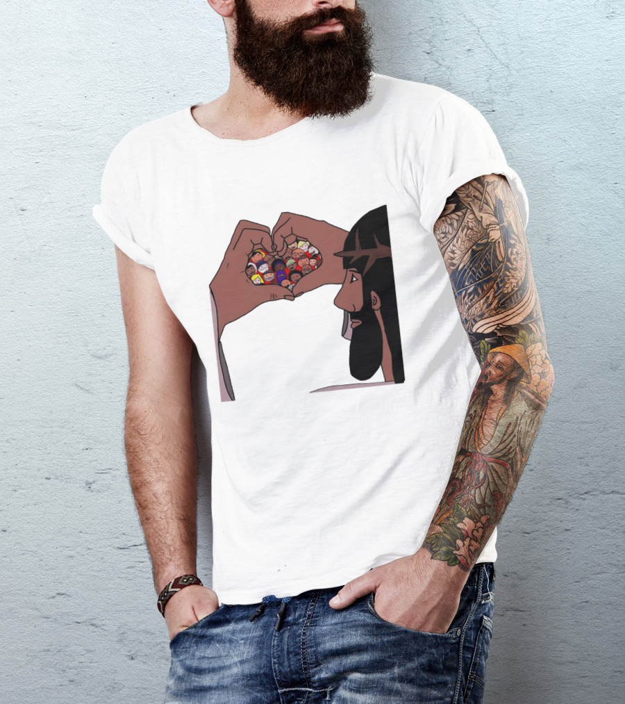 Jesus Love Includes Everyone Heart Hands Diversity Faces T-Shirt