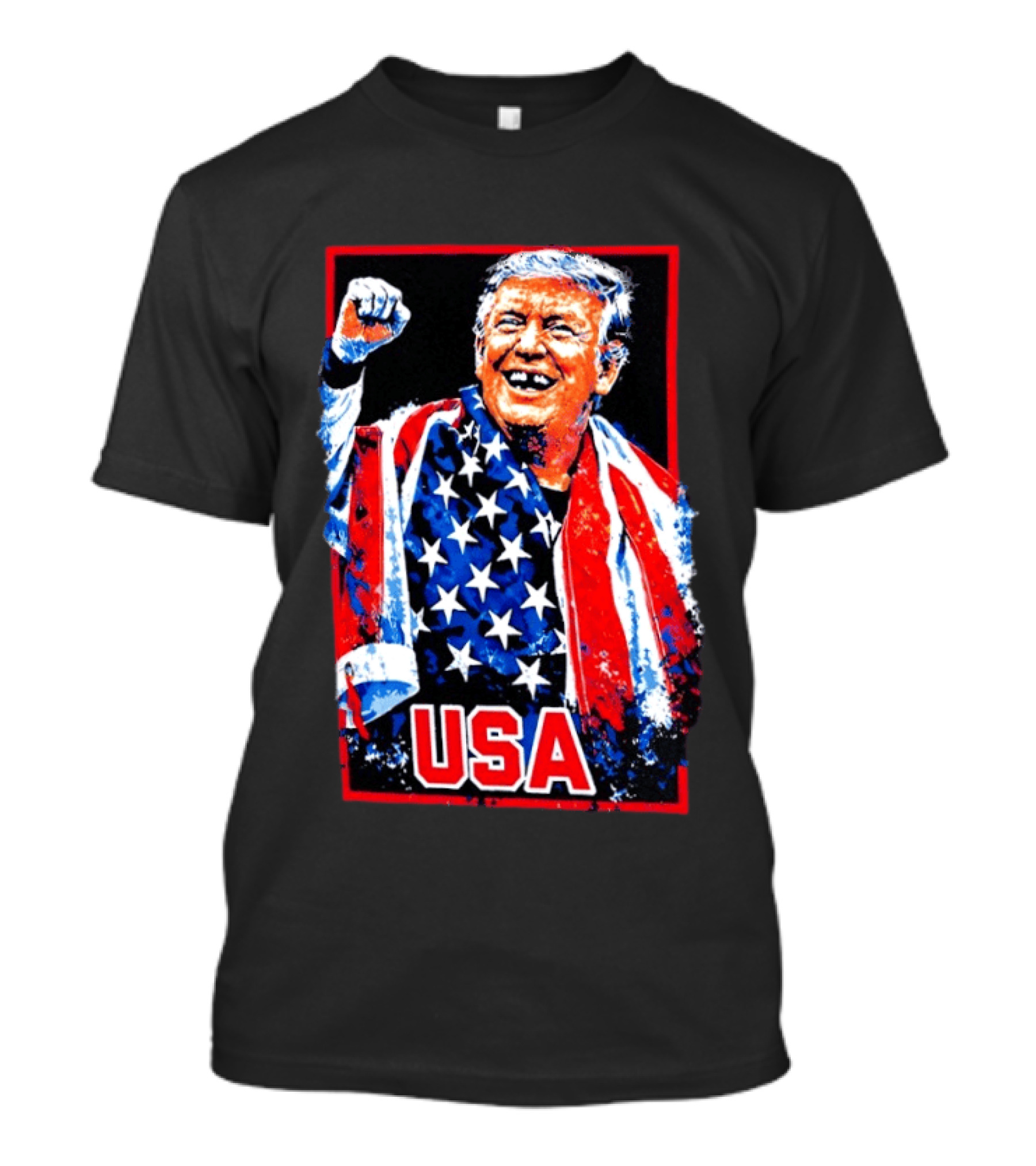 Team USA Hockey Trump USA Patriotic Flag T-Shirt