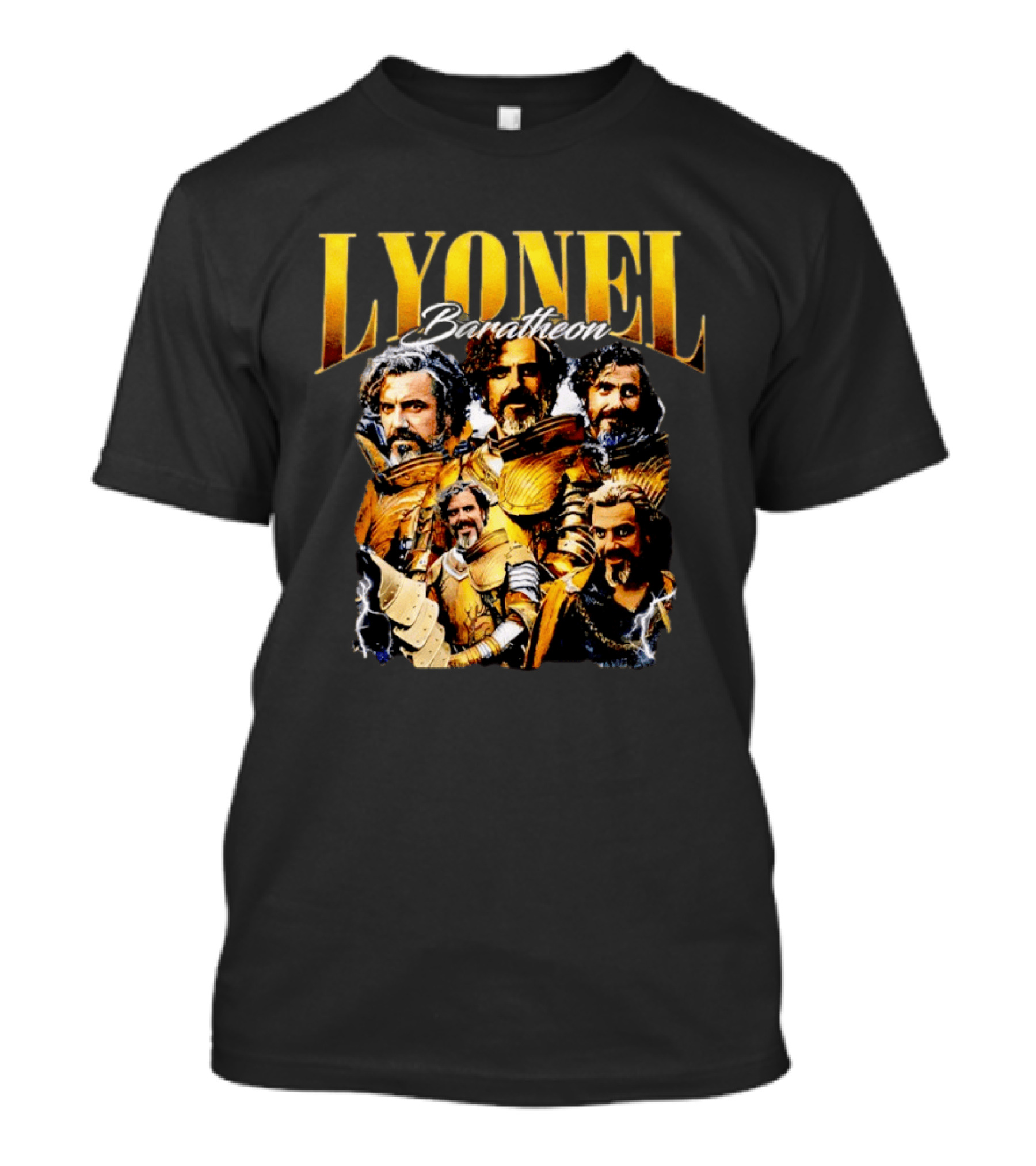 Lyonel Baratheon Golden Armor Kingsguard Character Montage T-Shirt