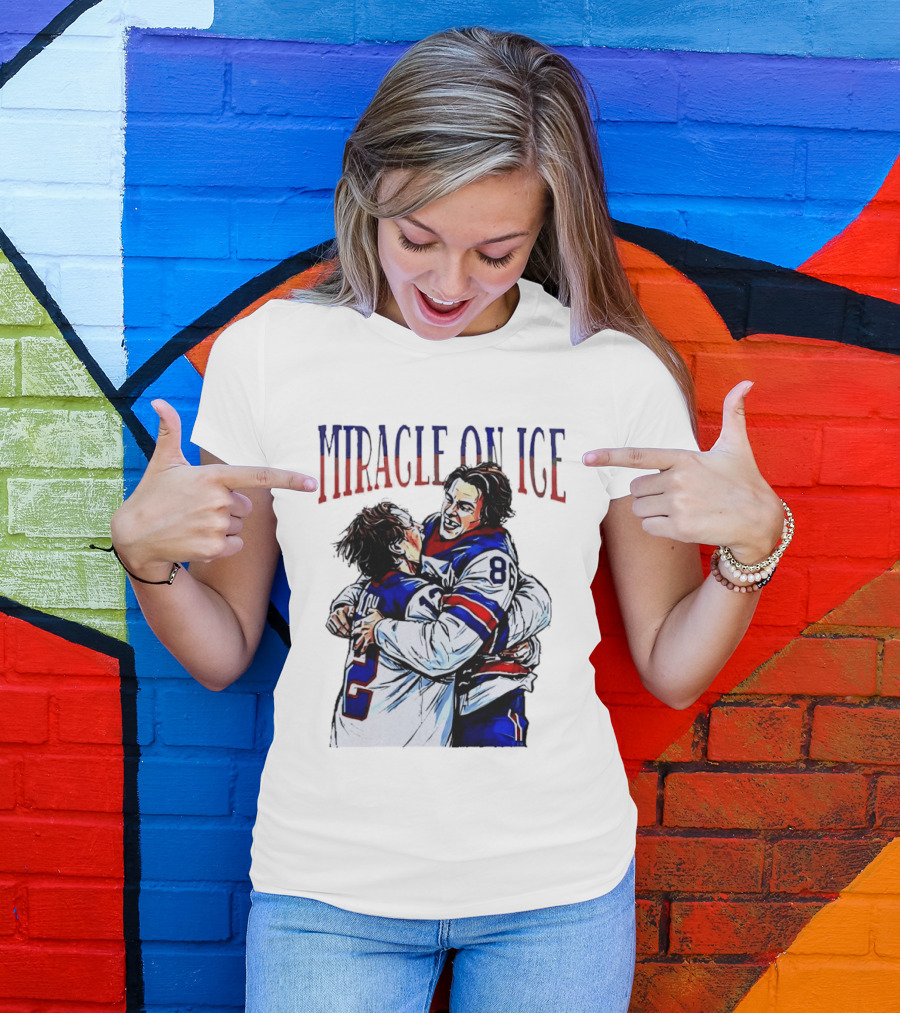 Miracle On ICE Jack Hughes Quinn Hughes USA Olympic Hockey Hug T-Shirt