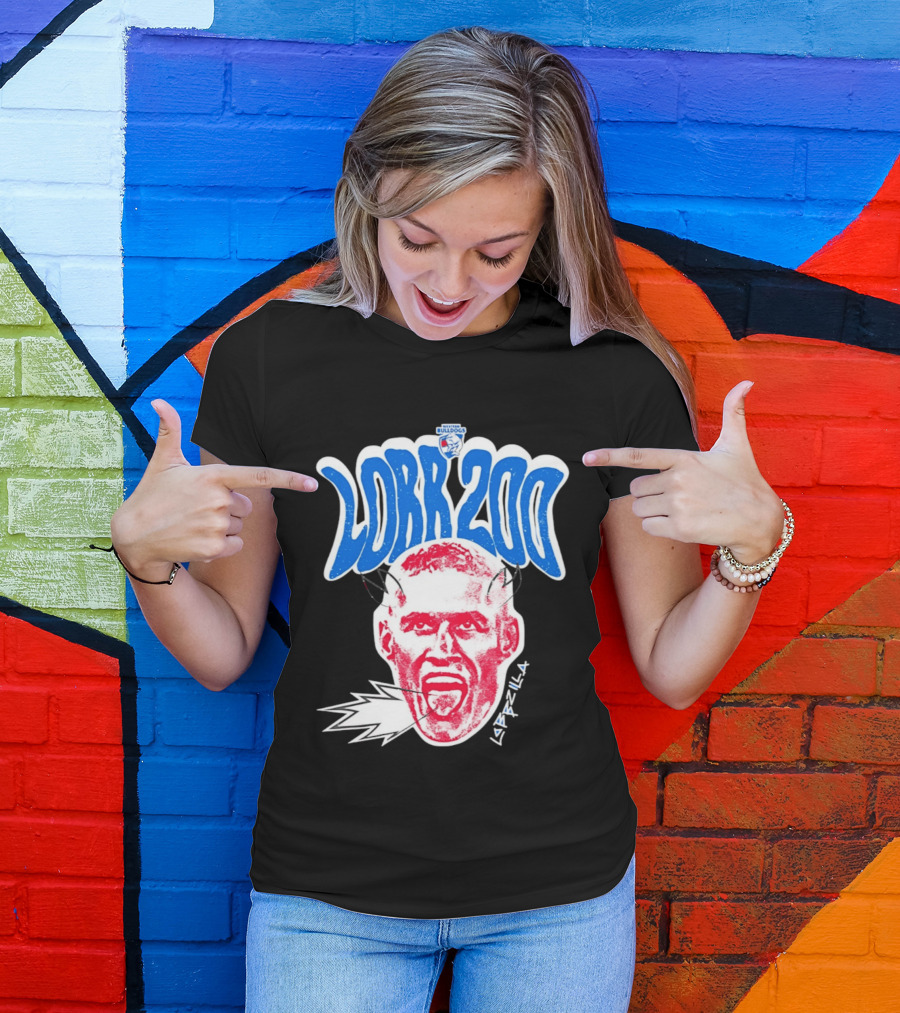 Western Bulldogs Lobb 200 Games Lobbzilla Big Head T-Shirt