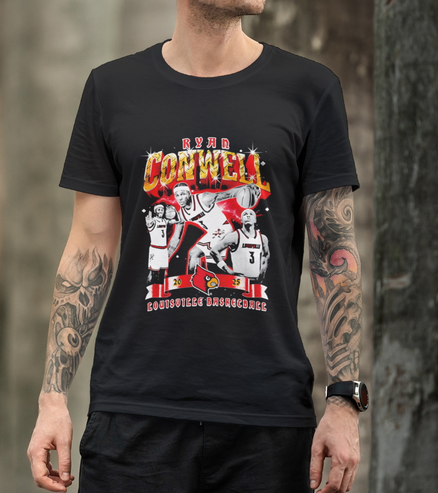 Ryan Conwell Louisville Basketball 2023 Cardinals 90s T-Shirt