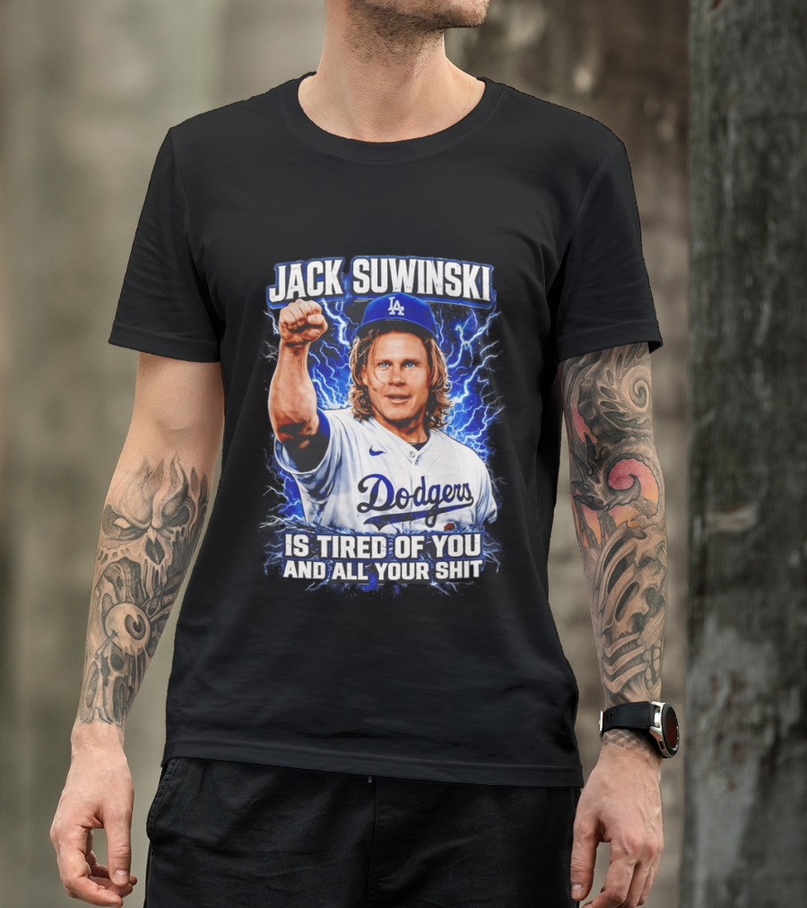Jack Suwinski Dodgers Inspired Lightning T-Shirt