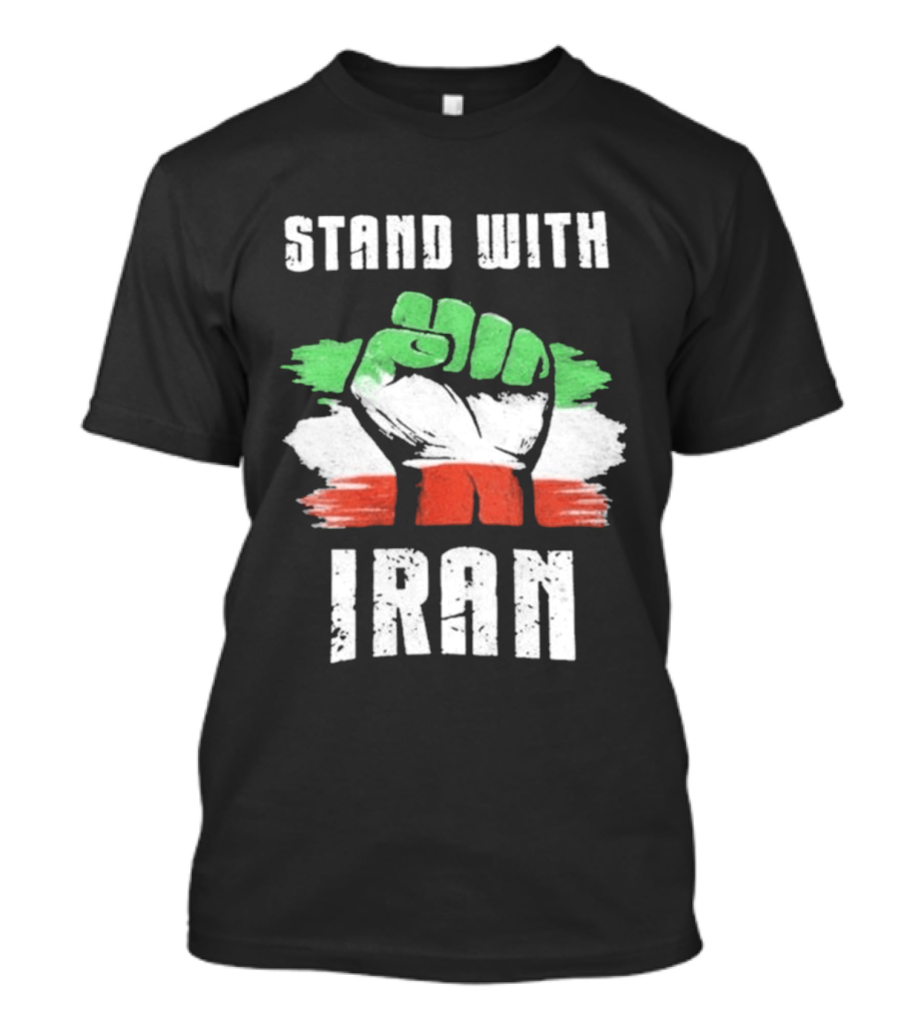 Stand With Iran Fist Flag T-Shirt
