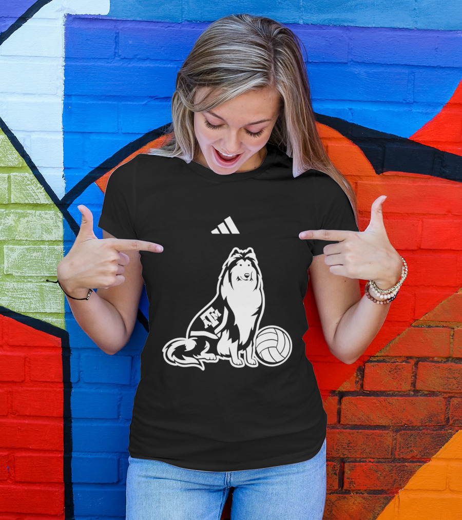 Adidas Texas A&M Aggies Volleyball Reveille Dog T-Shirt