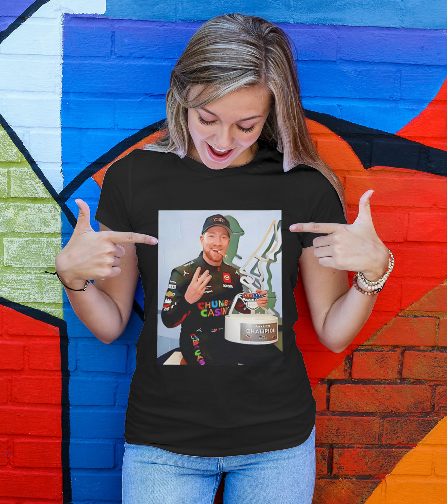 Tyler Reddick Three Peat Champion Cigar Chumba Casino Racing Suit T-Shirt