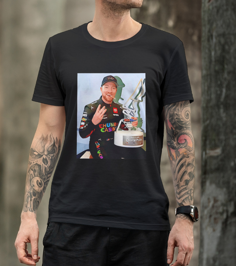 Tyler Reddick Three Peat Champion Cigar Chumba Casino Racing Suit T-Shirt