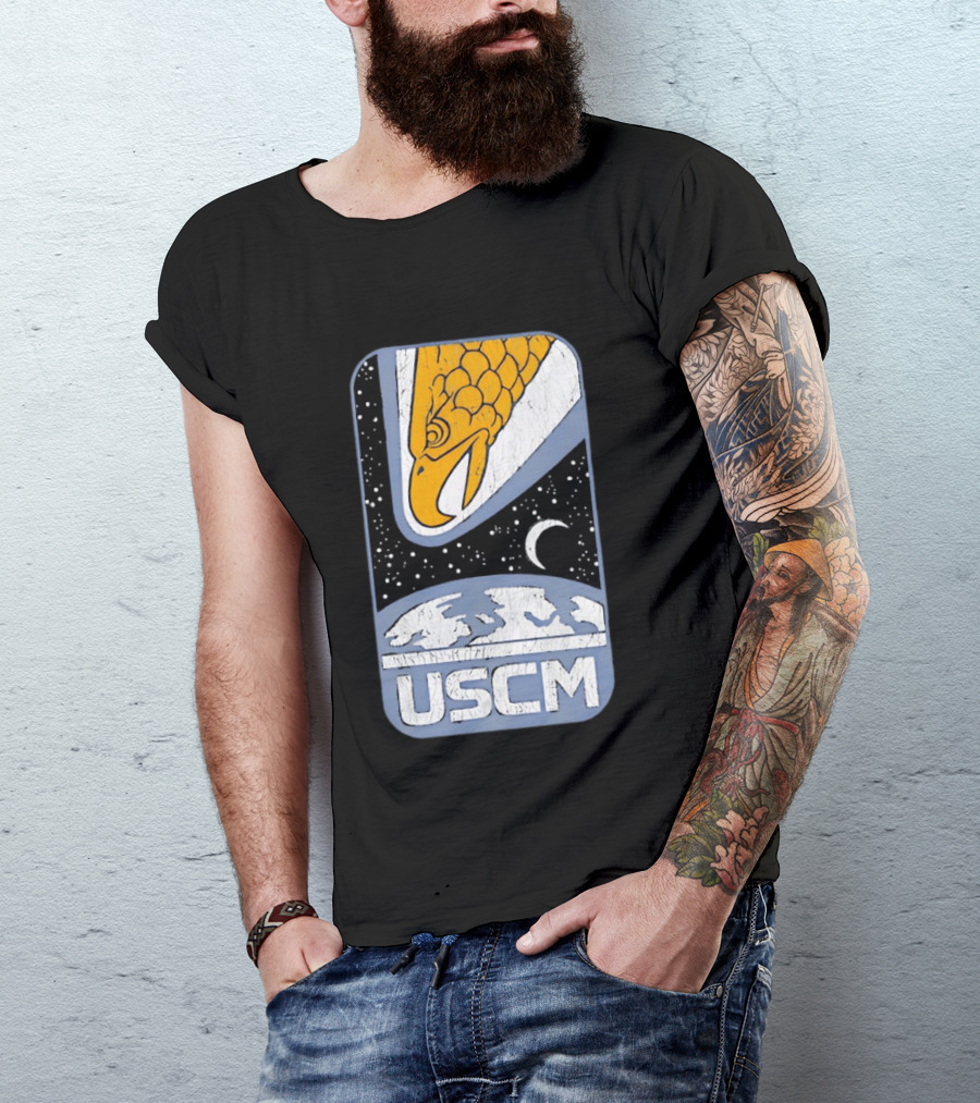 USCM Screaming Eagle Lunar Night Sky T-Shirt
