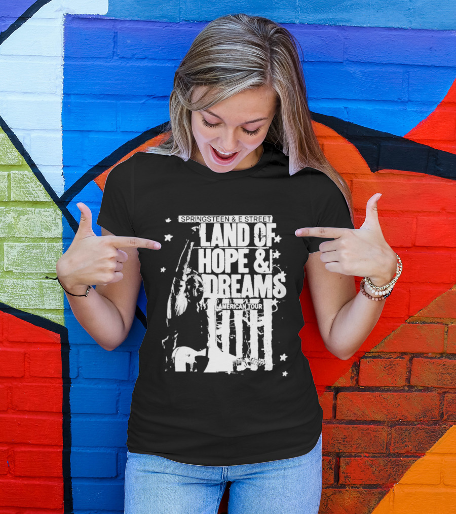Bruce Springsteen Land Of Hope And Dreams American Tour 2026 Stars Guitarist T-Shirt