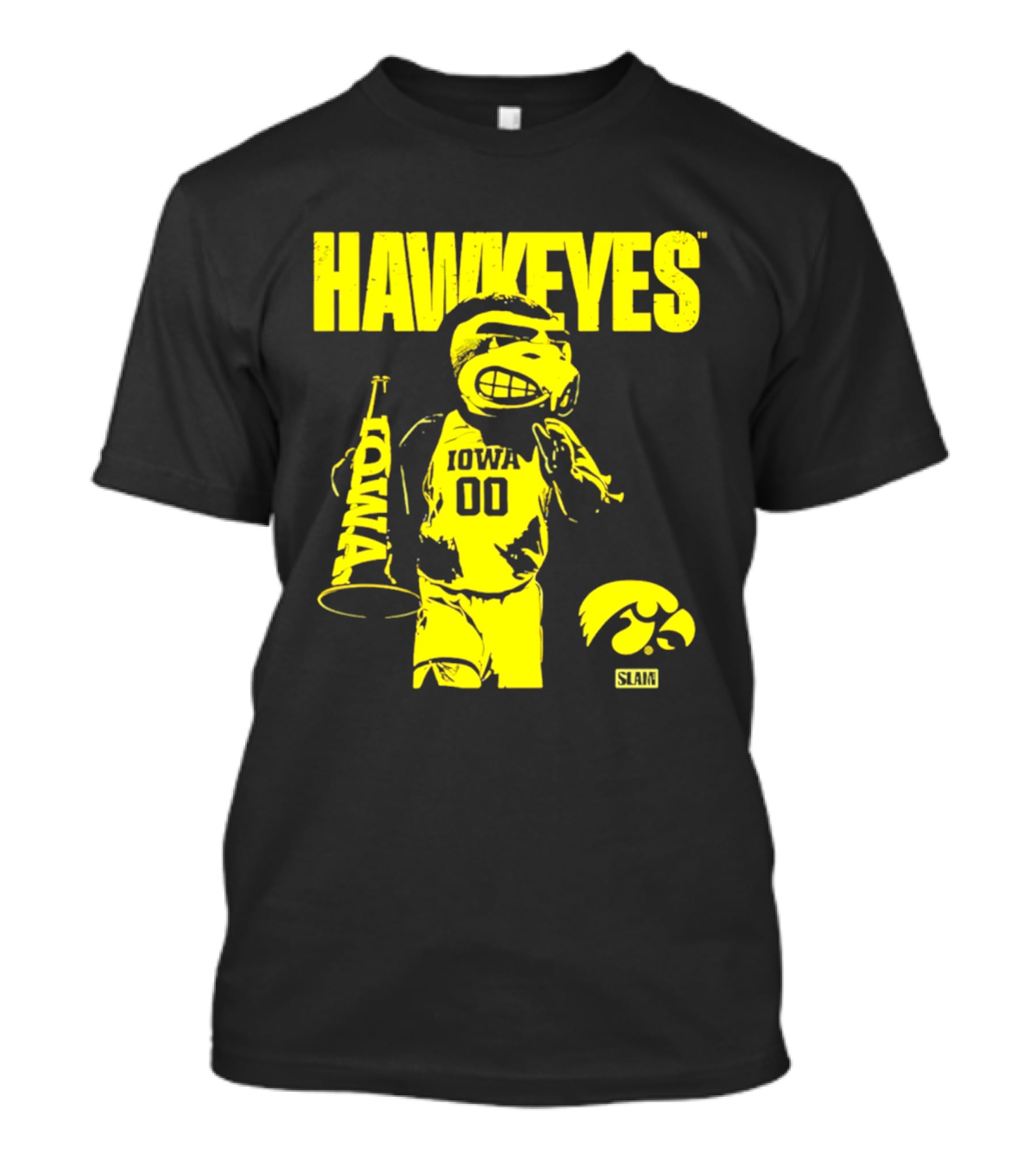 Iowa Hawkeyes Mode Slam Vintage Mascot Basketball 00 T-Shirt