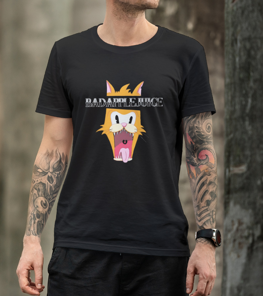 Badapple Juice Cartoon Cat Face T-Shirt