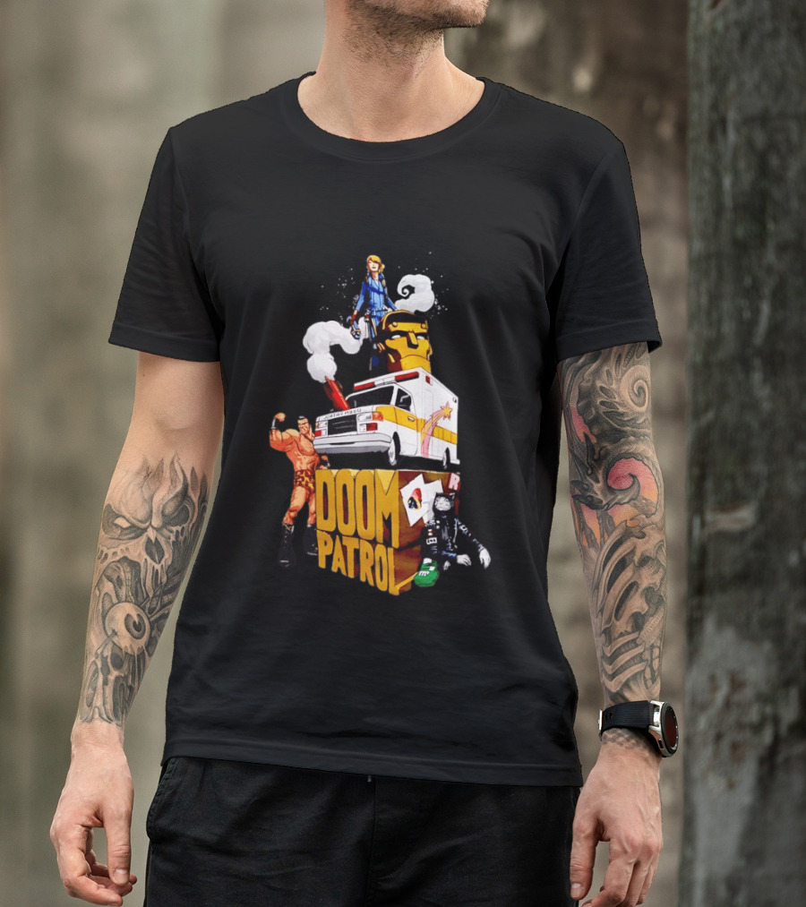 Doom Patrol DC's Young Animal Robotman Negative Man Team Ambulance T-Shirt
