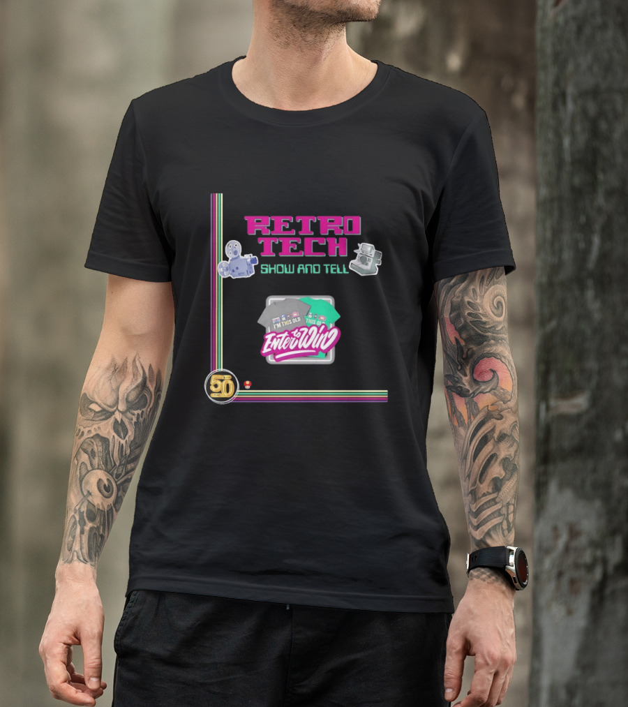 Retro Tech Enter To Win 50 Years I'm This Old T-Shirt