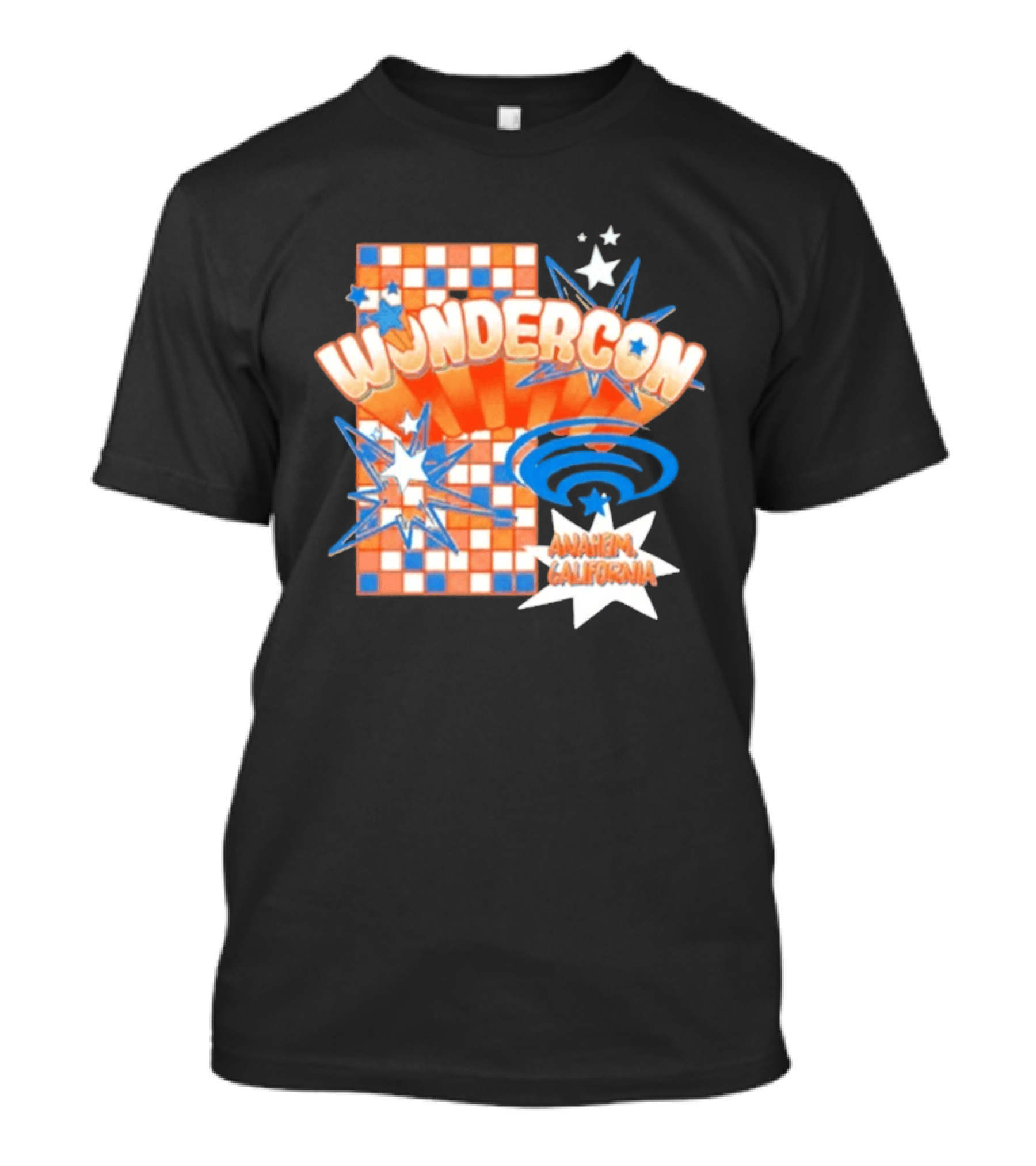 WonderCon Anaheim California 2026 Starburst Checkered T-Shirt