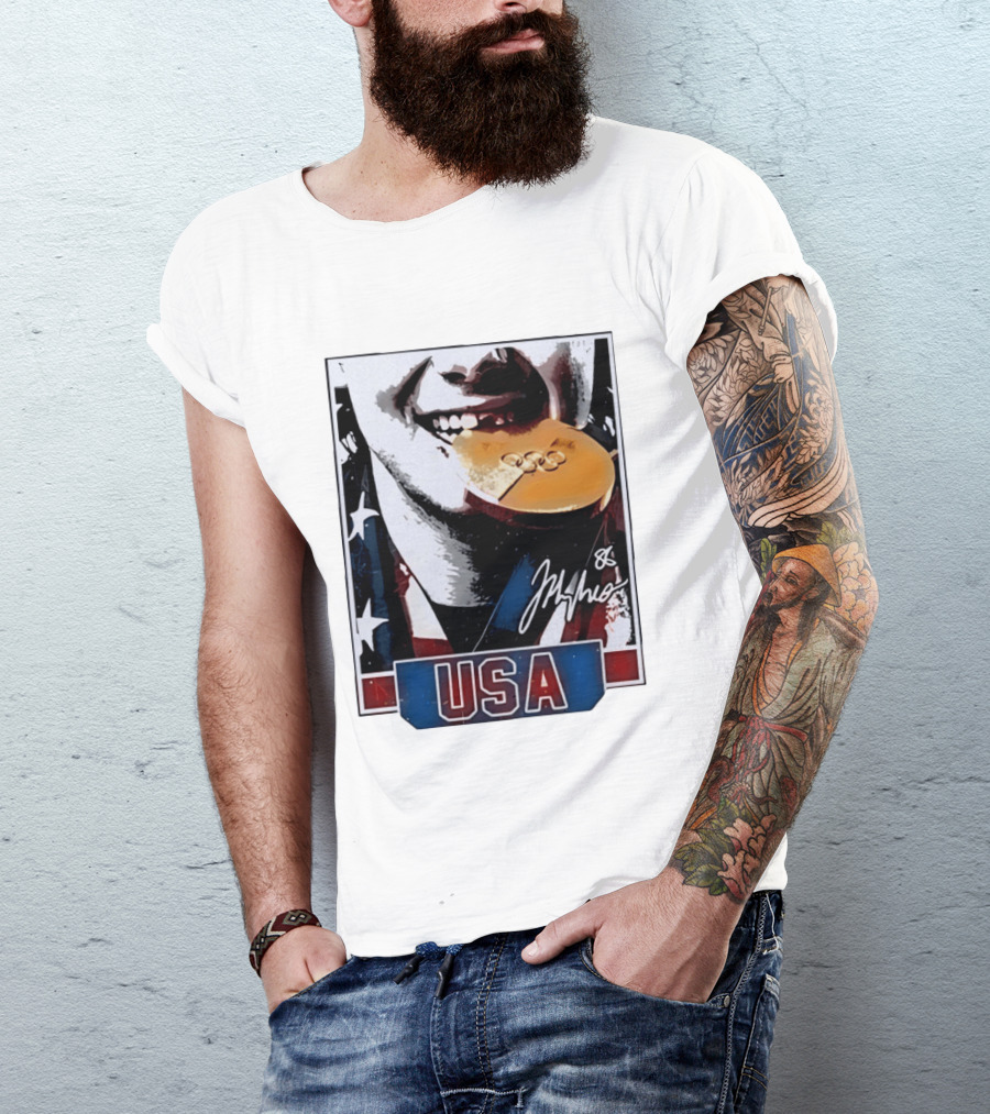 USA Gold Medal Hockey Jack Hughes Autograph 88 T-Shirt