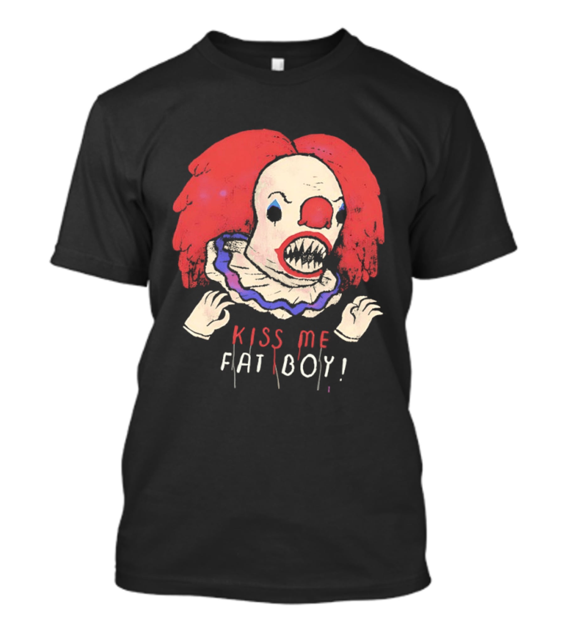 Clown Kiss Me Fat Boy Red Hair Creepy T-Shirt