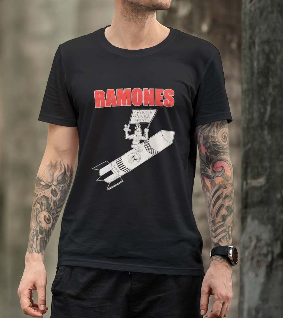 Ramones Gabba Gabba Hey USS Rocket Punk T-Shirt