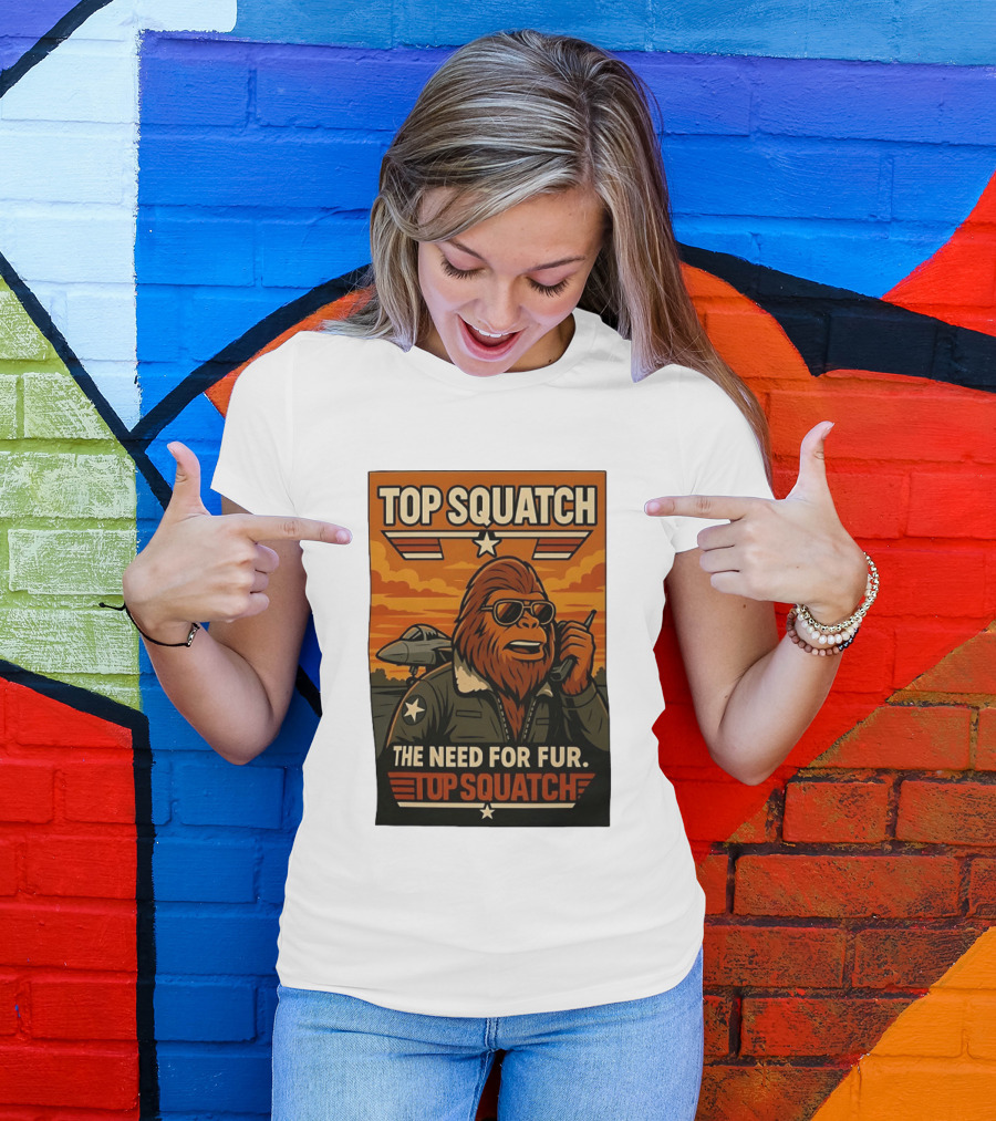 Top Squatch The Need For Fur Top Squatch Aviation T-Shirt
