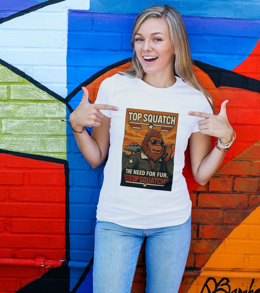 Top Squatch The Need For Fur Top Squatch Aviation T-Shirt