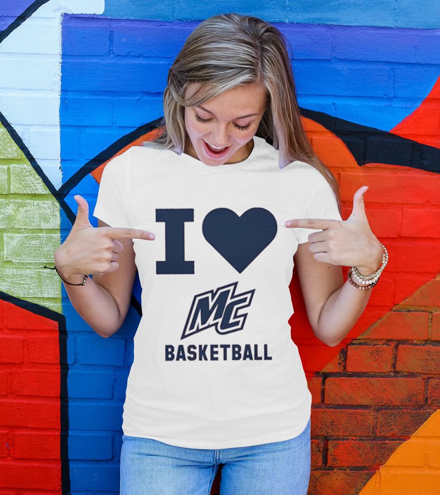 I Love MC Basketball Merrimack College T-Shirt