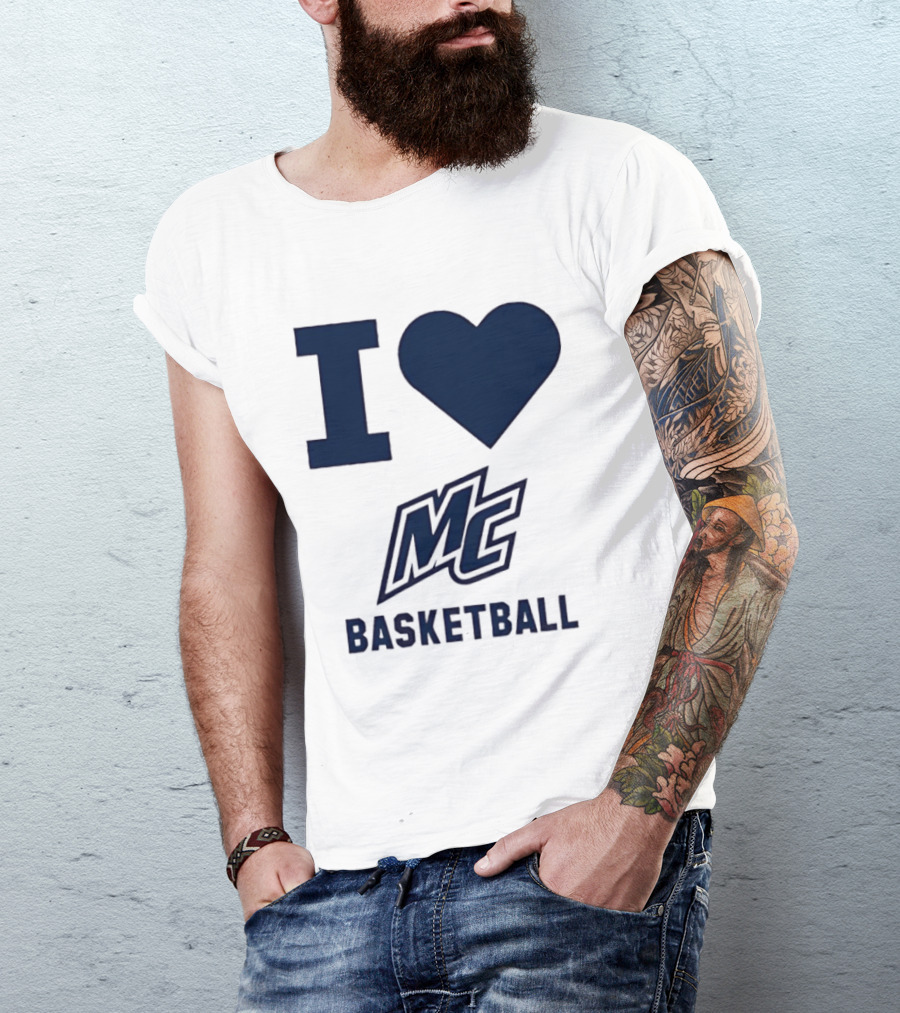 I Love MC Basketball Merrimack College T-Shirt