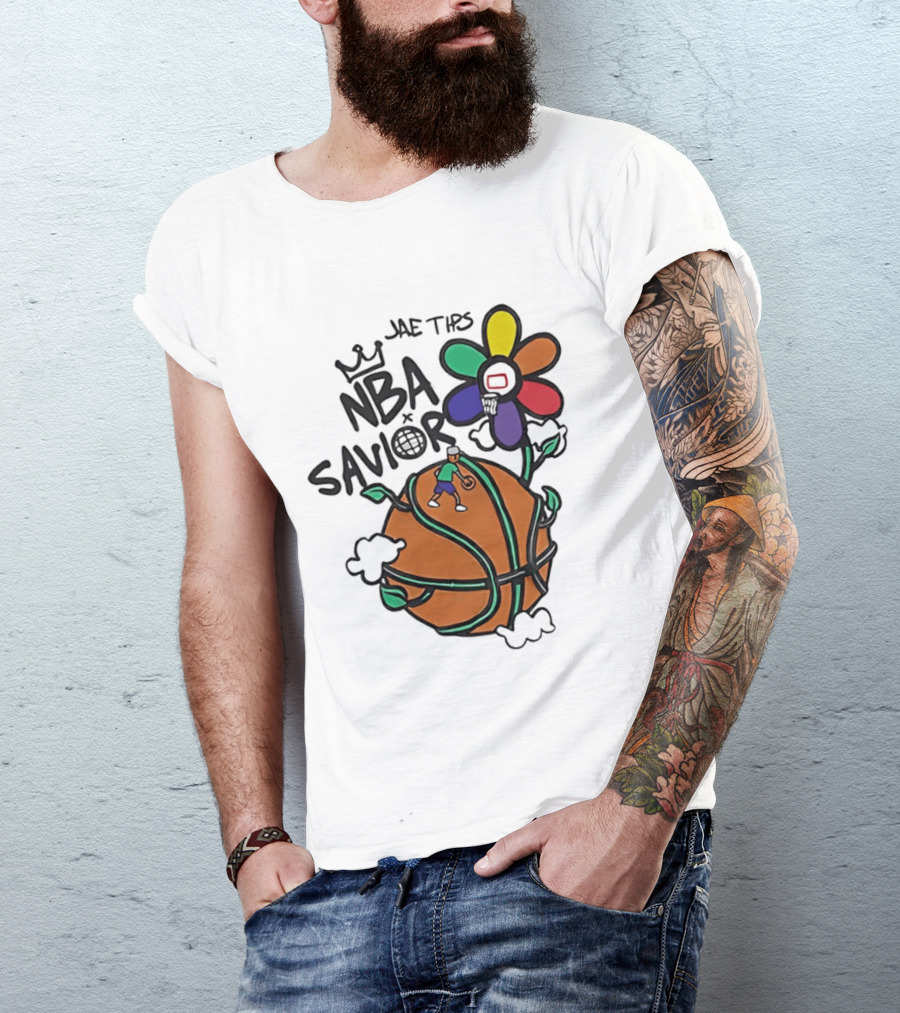 Jae Tips NBA Savior Basketball Flower Planet Player T-Shirt