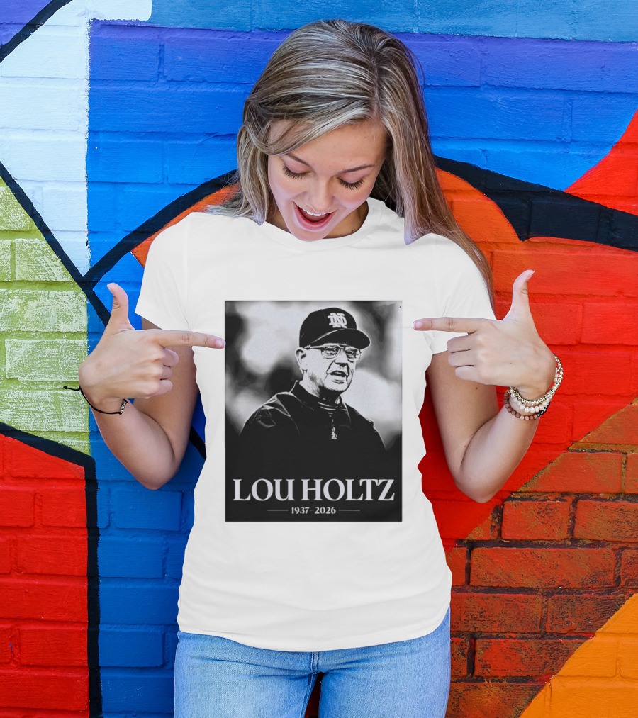 Lou Holtz 1937 2026 Notre Dame Coach Memorial T-Shirt