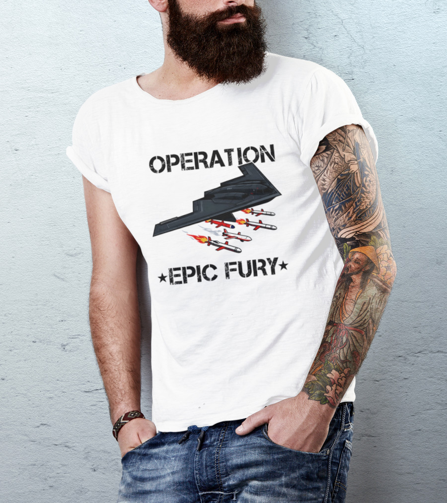 Northrop Grumman B 2 Spirit Operation Epic Fury America Airplane Aircraft T-Shirt