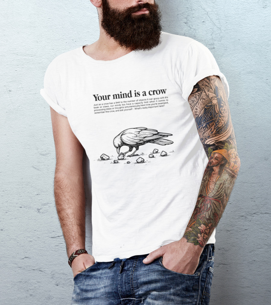 Your Mind Is A Crow Puzzle Of Objects Limits Of Processing T-Shirt