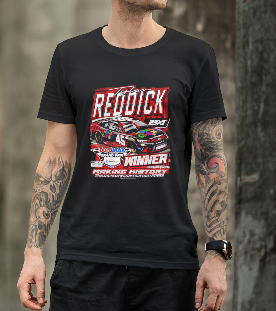 Tyler Reddick 45 DuraMAX Grand Prix Winner Making History NASCAR Cup Series 2026 T-Shirt