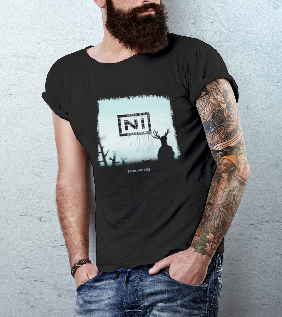 Nine Inch Nails NIN Deer Shadow With Antlers T-Shirt