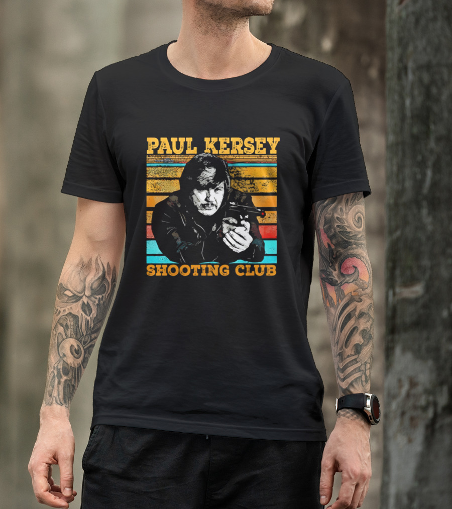 Paul Kersey Shooting Club Retro Style Gunman T-Shirt