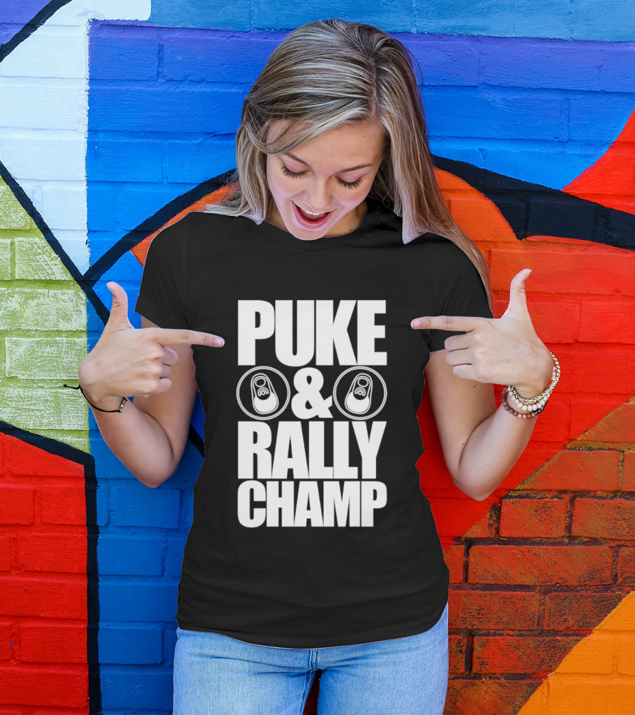 Puke And Rally Champ Soda Can Lids Fun T-Shirt